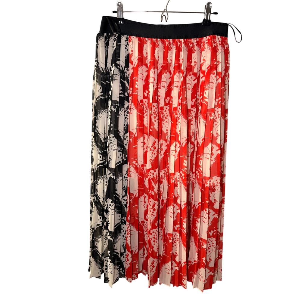 Stunning Bimba y Lola Pleated Graphic Midi Skirt - New!